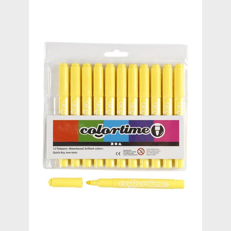 Creativ Company Lemon yellow Jumbo markers 12pcs.