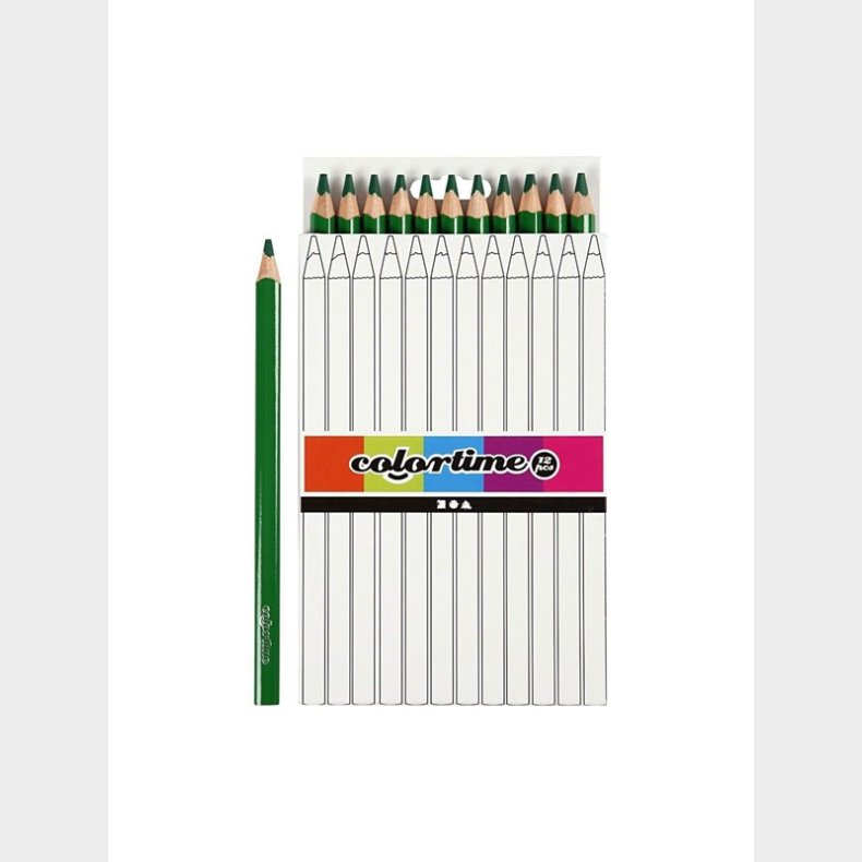 Creativ Company Triangular Jumbo colored pencils - Green 12pcs.