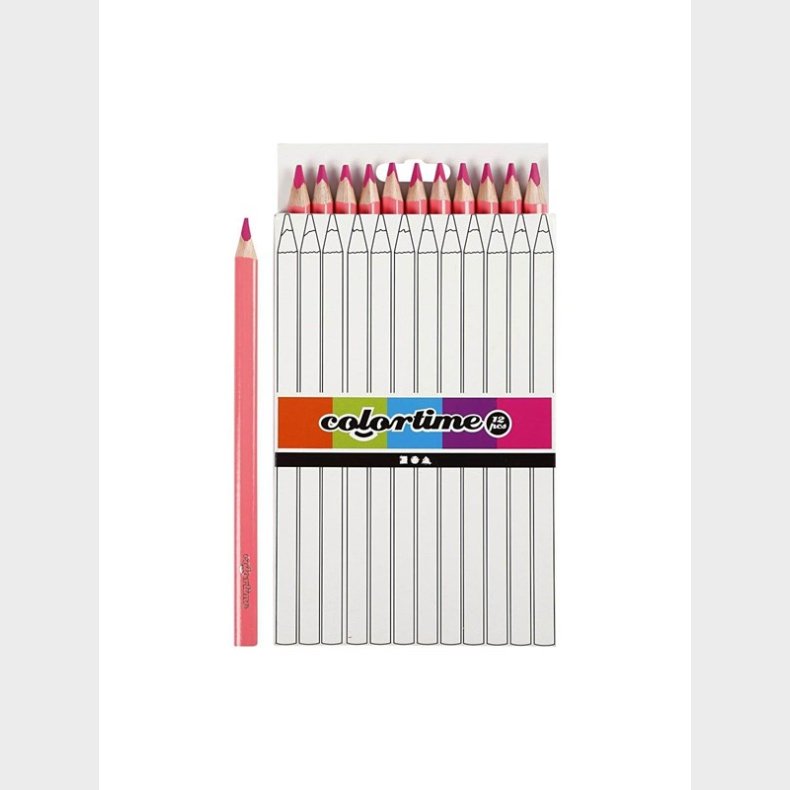 Creativ Company Triangular Jumbo colored pencils - Pink 12pcs.