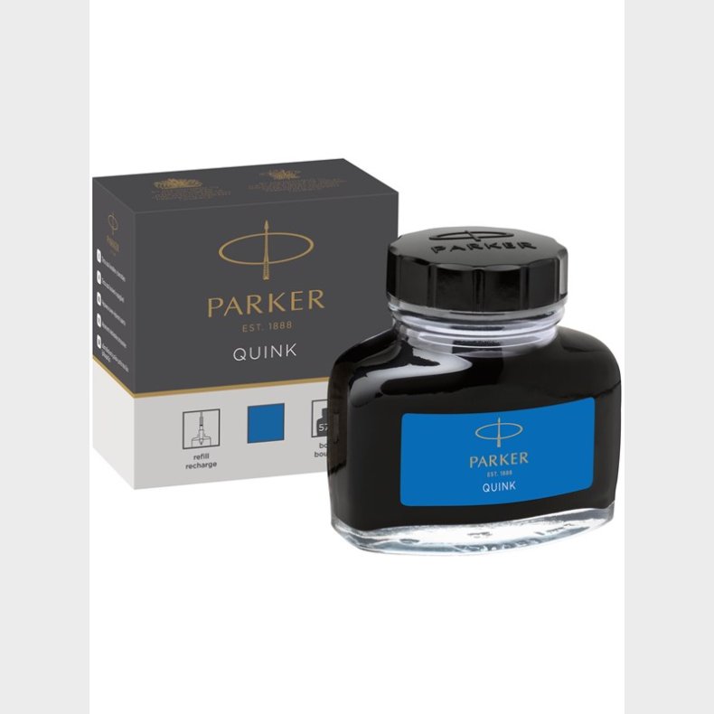 Parker PARKER QUINK-blkflaske, vaskbar bl, 57 ml