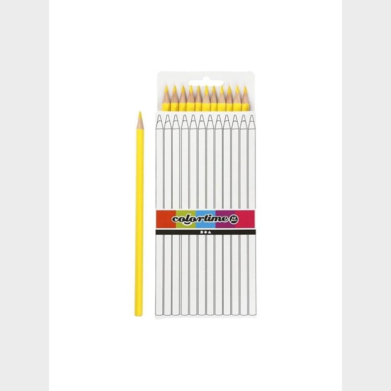 Creativ Company Triangular colored pencils - Yellow 12pcs.