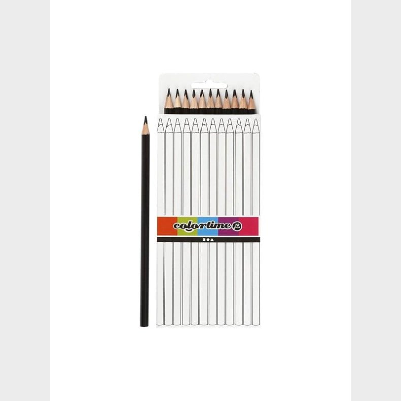 Creativ Company Triangular colored pencils - Black 12pcs.