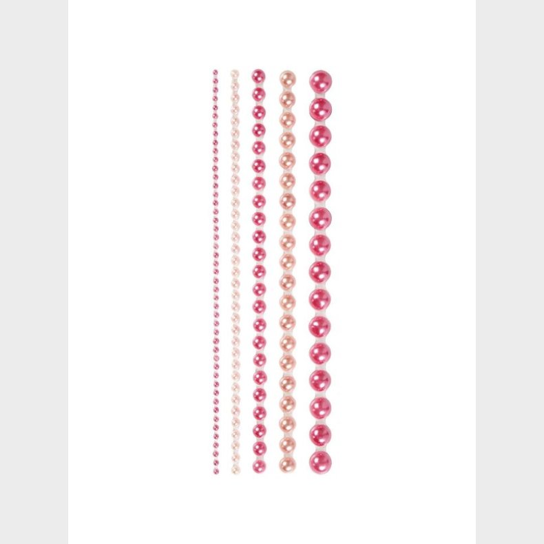 Creativ Company Half Adhesive Pearls Pink 2-8mm 140pcs.