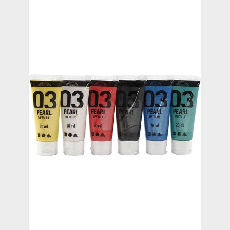 Creativ Company A-Color - Acrylic Paint - Metallic - 6 x 20 ml