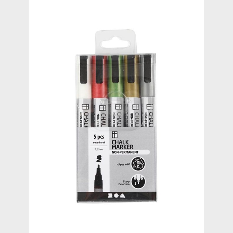 Creativ Company Chalk Markers Metallic Colors 5pcs