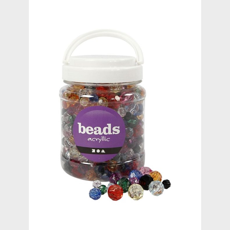 Creativ Company Faceted Beads Mix in Storage Bucket