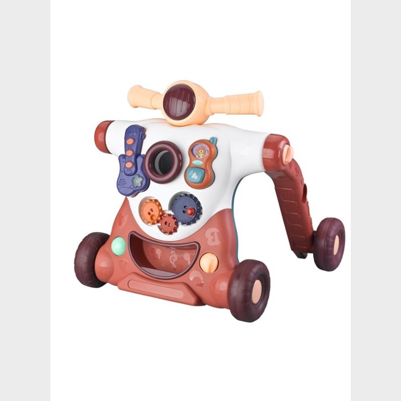 BabyDan ActiSteps - 4-in-1 Baby Activity Walker, bordeaux