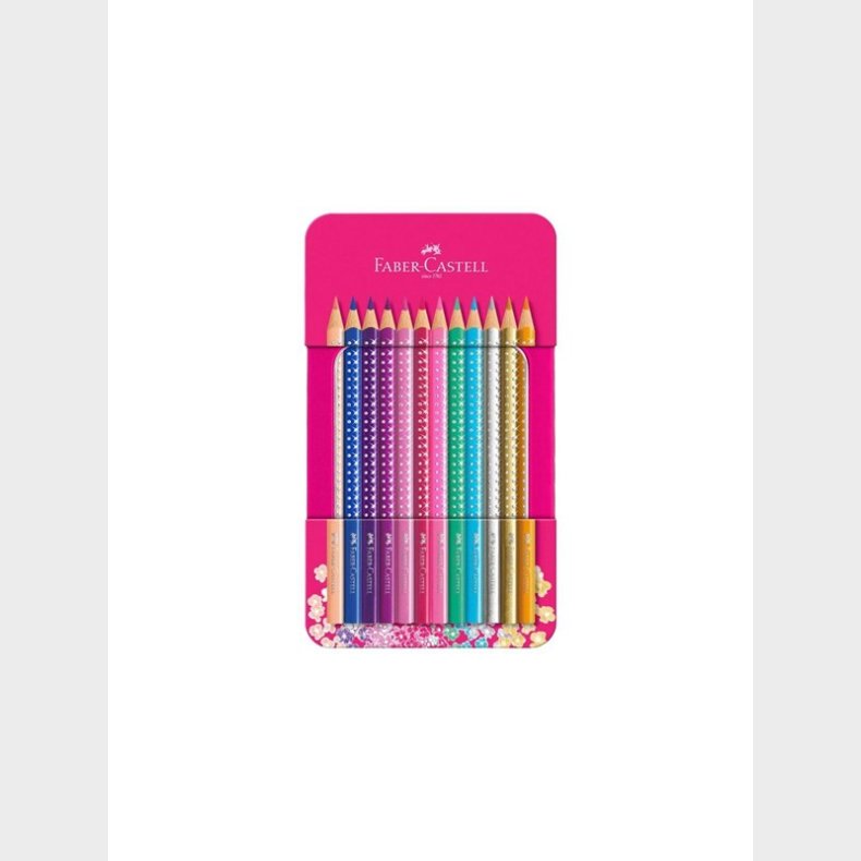 Faber Castell Sparkle colour pencil.12 pc in tin box