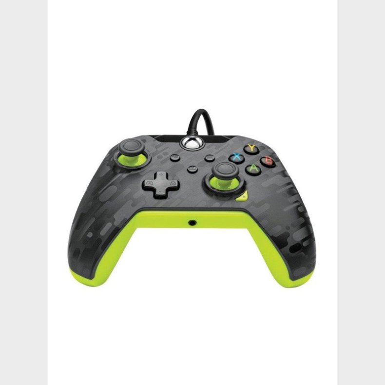 PDP Wired Controller - Electric Carbon &amp; Yellow - Controller - Microsoft Xbox One