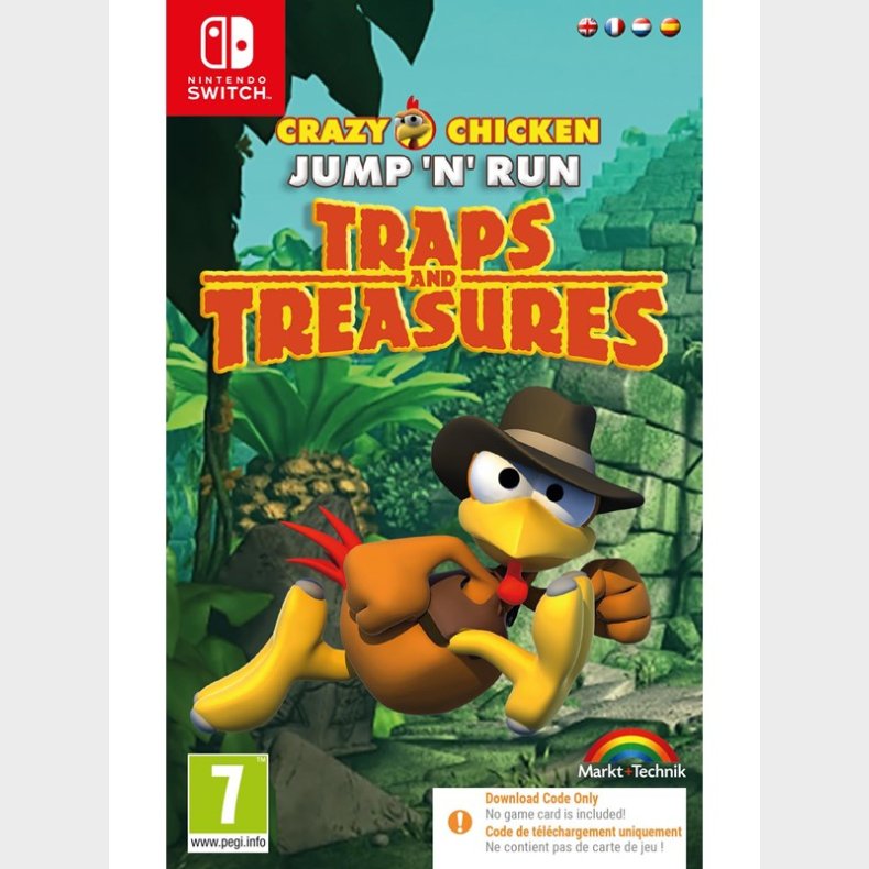 Crazy Chicken Jump &apos;n&apos; Run Traps and Treasures (Code in a Box) - Nintendo Switch - Platform