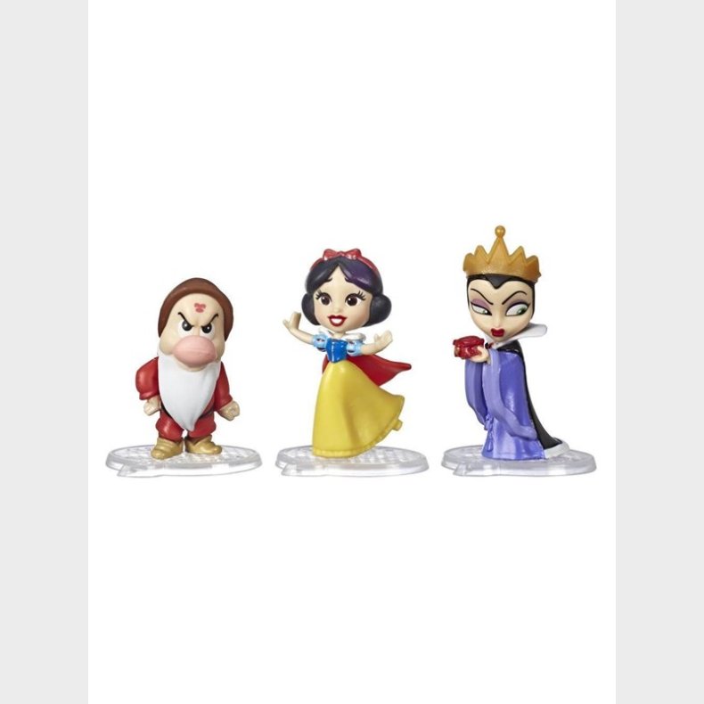 Hasbro Disney Princess Comics Dolls Snehvide&apos;s Story Moments Number 1 Wish with Evil Queen and Grumpy 3-Pack 5 cm