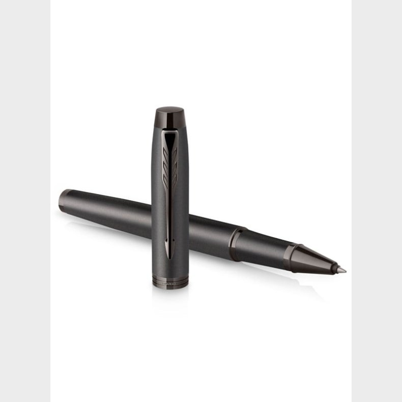 Parker IM monokrom rulleboldpen | Gun Metal Finish og trim | Fin spids med sort blk | Gaveske