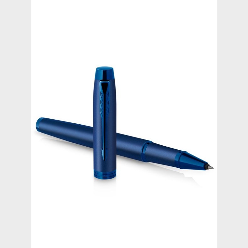 Parker IM monokrom rulleboldpen | Bl finish og trim | Fin spids med sort blk | Gaveske