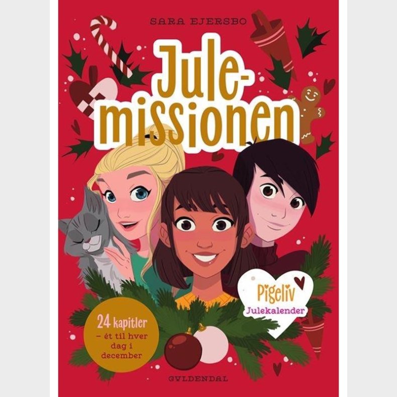 Julekalender, Pigeliv - Julemissionen, Brnebog - hardcover