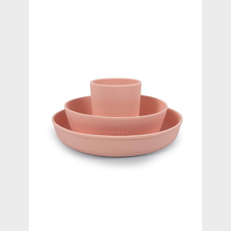 Filibabba Silicone dinner set - Peach