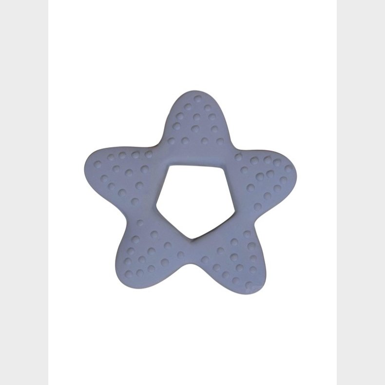 Filibabba Teether - Star natural rubber - powder blue