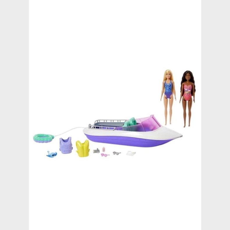 Barbie Mermaid Power Dolls &amp; Boat Playset