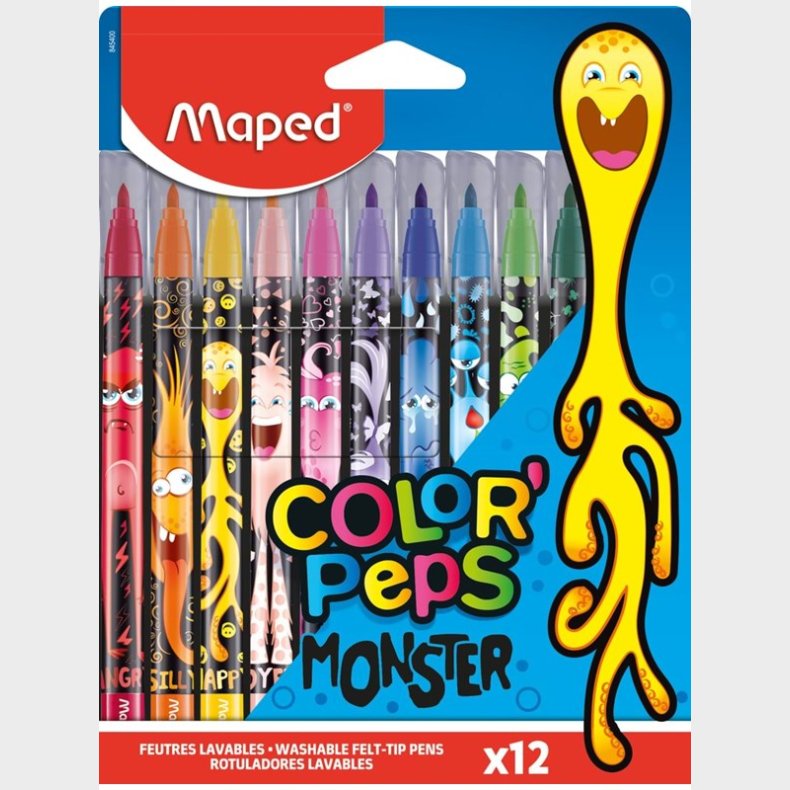 Maped Color&acute;Peps Monster tusser 12 stk.