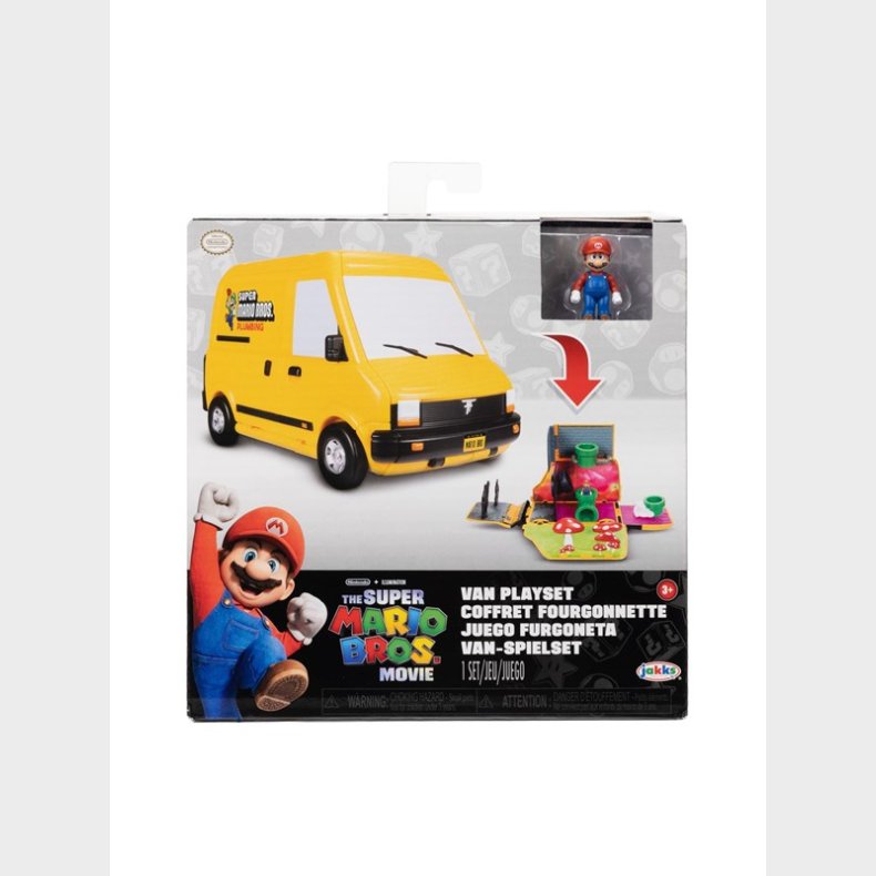 Jakks Super Mario Movie Mini World Playset Plumbing Van