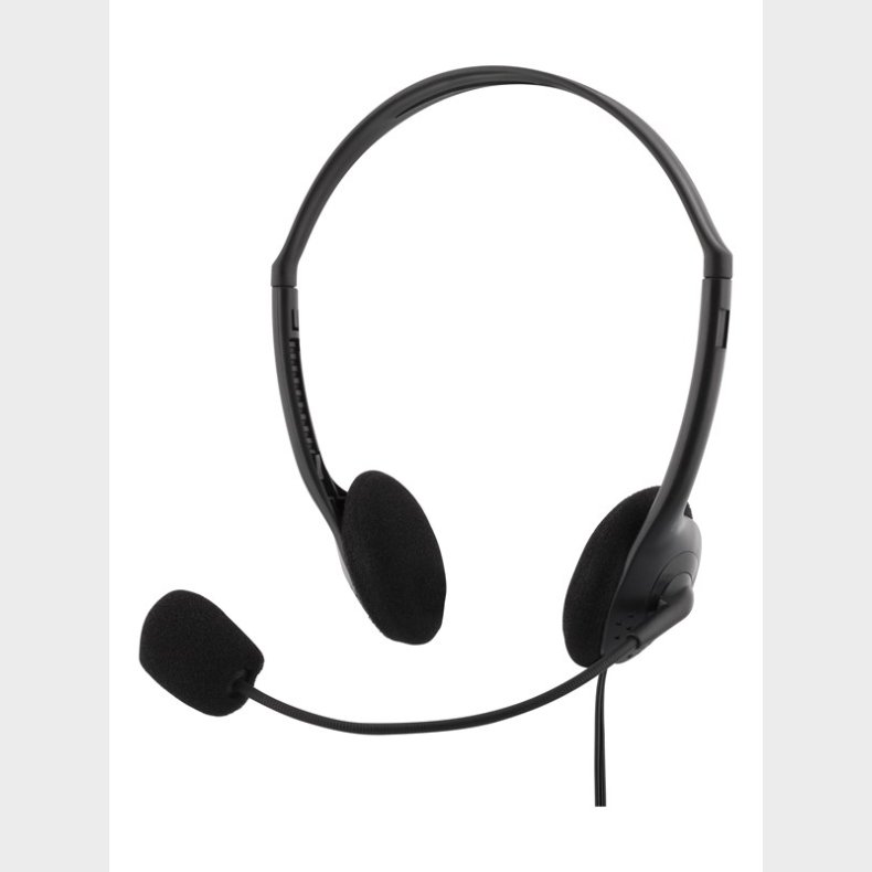 Deltaco Stereo Headset On-Ear Microphone