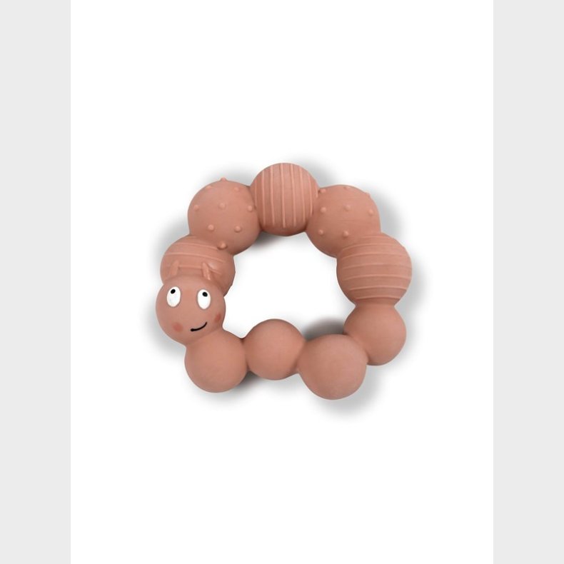 Filibabba Teether - Lily the larva Peach