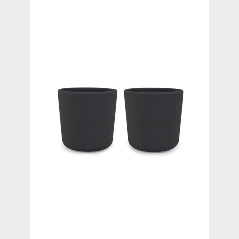 Filibabba Silicone cup 2-pack - Stone grey