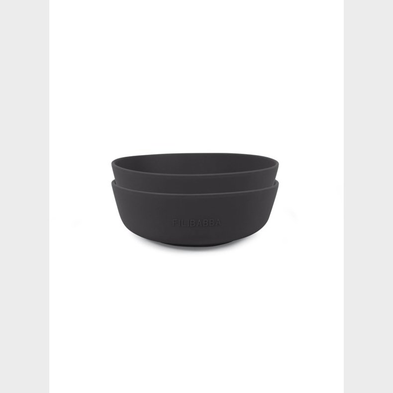 Filibabba Silicone bowl 2-pack - Stone Grey