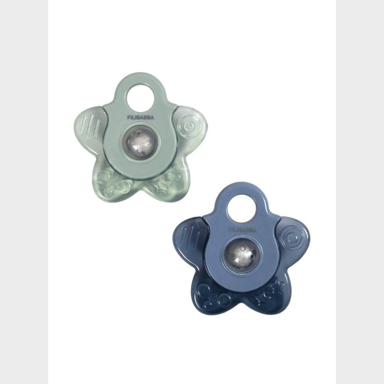 Filibabba Teether - Cooling star 2-pack blue mix