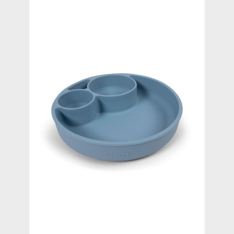 Filibabba Silicone divided plate - Powder Blue