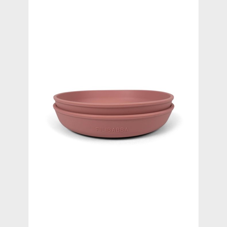 Filibabba Silicone plate 2-pack Rose