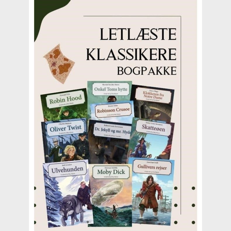 Letlste klassiskere Bogpakke - Brnebog - hardback