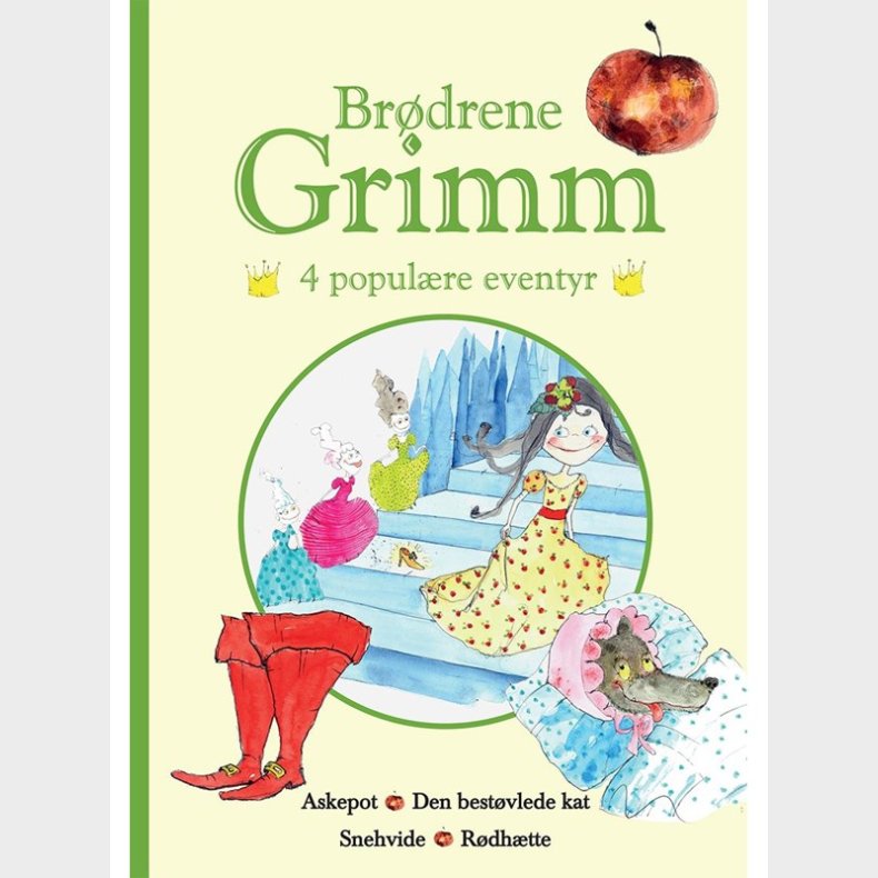 Brdrene Grimm - 4 populre eventyr Grn - Brnebog - hardcover