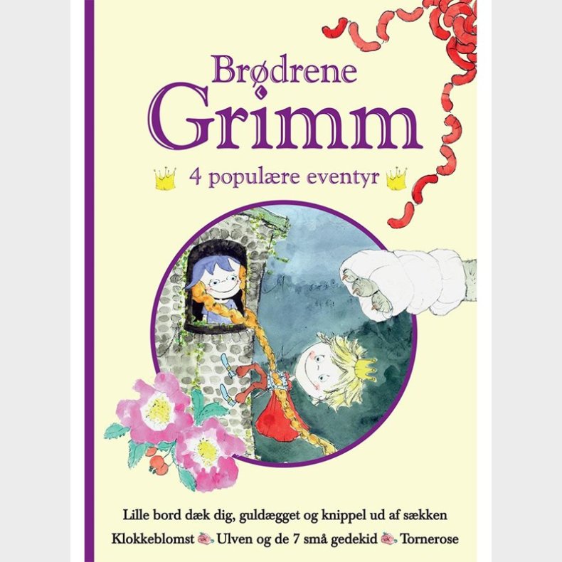 Brdrene Grimm - 4 populre eventyr Lilla - Brnebog - hardcover