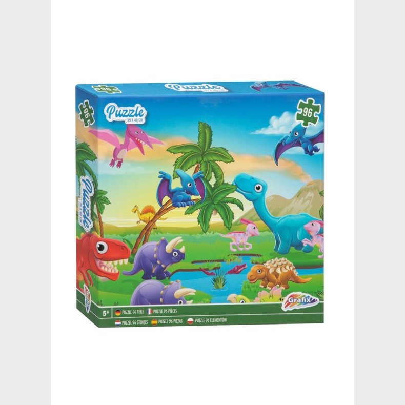 Grafix Jigsaw Puslespil Dino world 96st. gulv