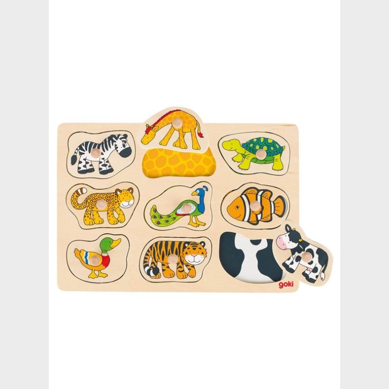 Goki Wooden Animal Bubble Puzzle 9pcs. Wood