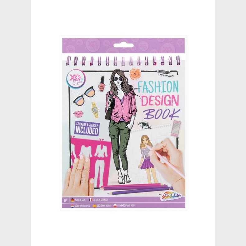 Grafix Fashion Design Sticker Book + Stencils