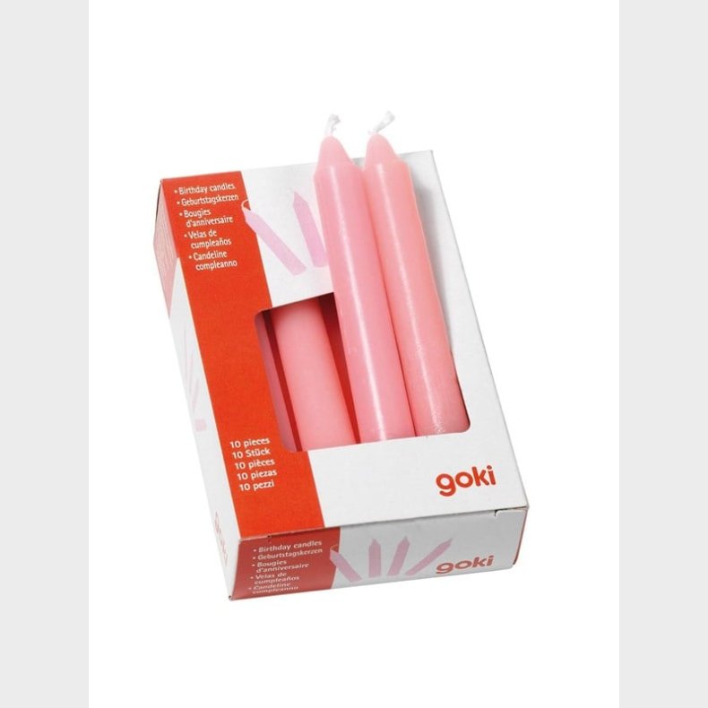 Goki Candles Pink 10pcs.