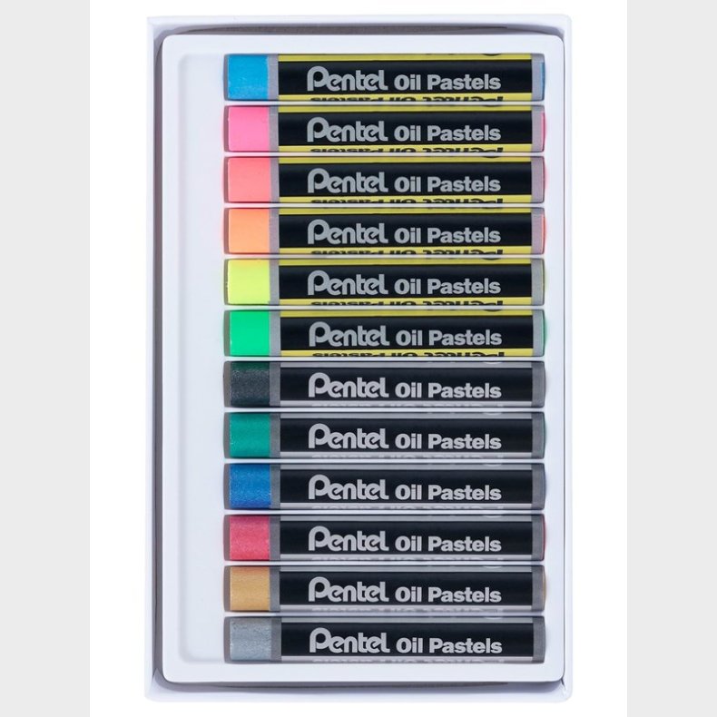 Pentel PHN-MF12 Metallic/Flou. oil pastel