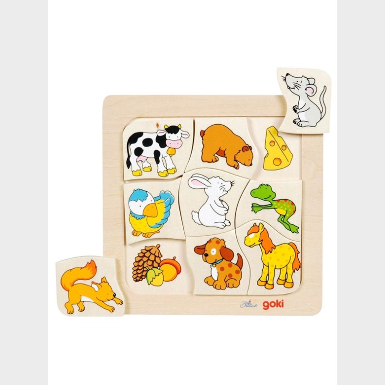 Goki tren Jigsaw Puslespil Who Eats What? tr