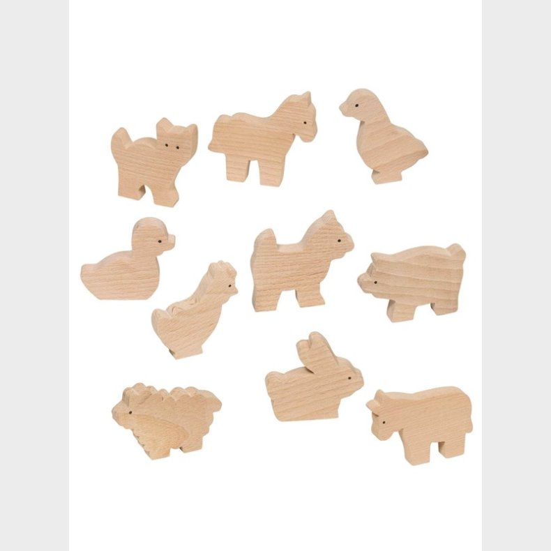 Goki Wooden Farm Animals 10pcs.