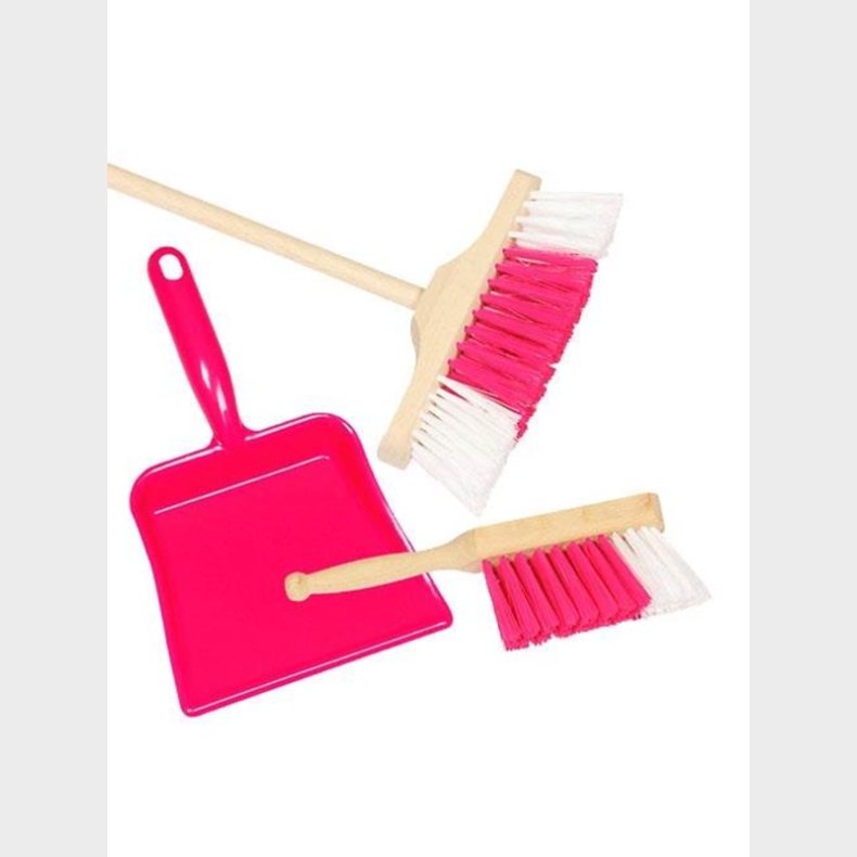 Goki Broom Dustpan &amp; Tin Pink