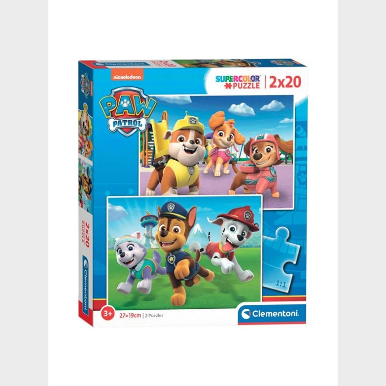 Clementoni Jigsaw Puslespil Paw Patrol 2x20st. gulv