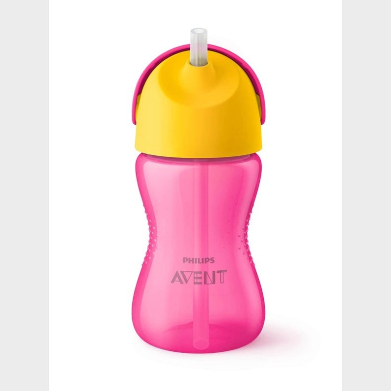 Philips Avent Drikkedunk med sugerr - pink/gul - 300 ml - SCF798/02