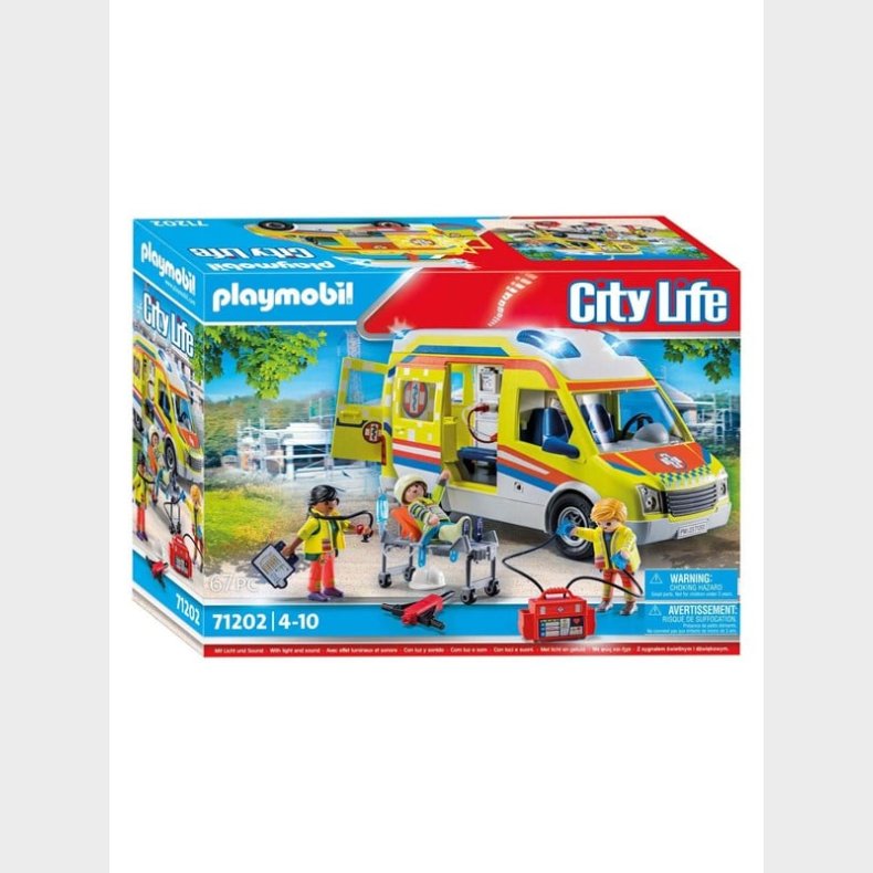 Playmobil City Life - Ambulance med lys og lyd