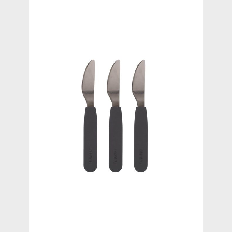 Filibabba Silicone knife 3-pack - Stone grey