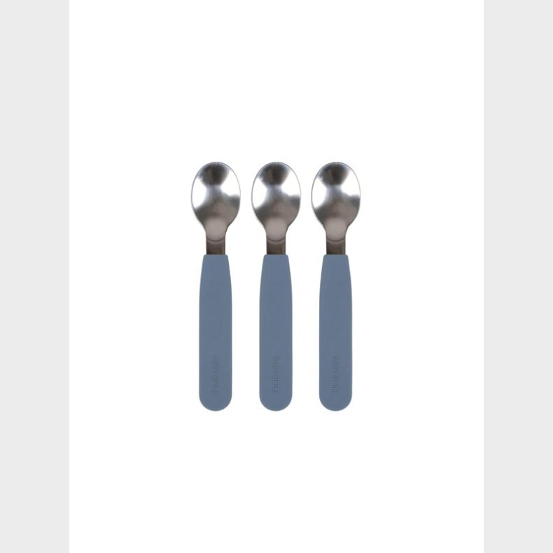 Filibabba Silicone spoons 3-pack - Powder blue