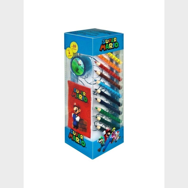 Kids Licensing Super Mario Stationery Set Tower 35 pcs.