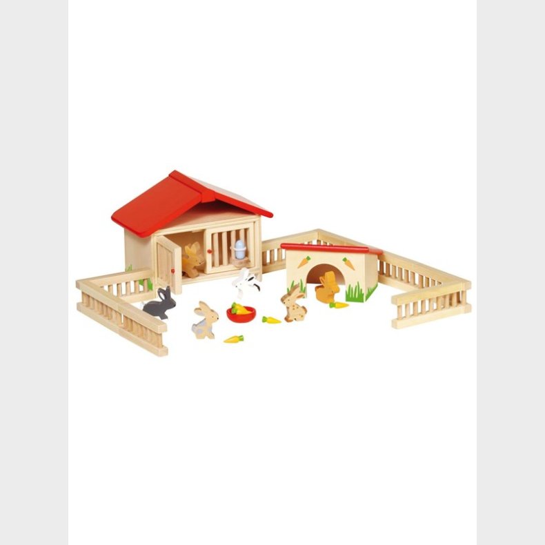 Goki Wooden Rabbit Hutch 25 pcs.