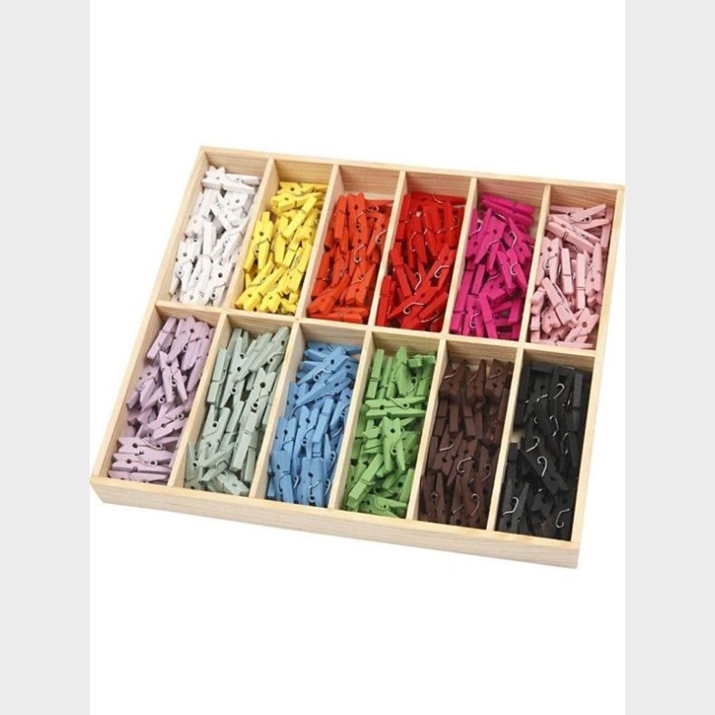 Creativ Company Mini Clothespins Coloured 12x24st.