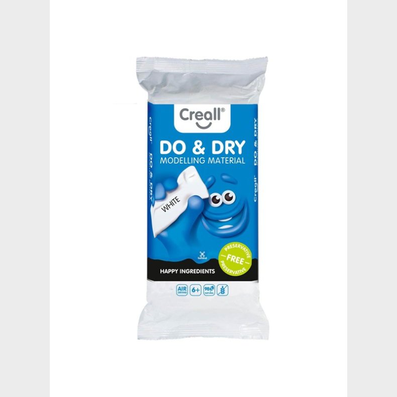 Creall Do&Dry Modeling Clay Preservation Free White 1000gr.